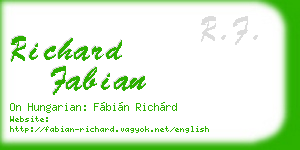 richard fabian business card
